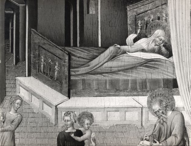 National Gallery, London — Giovanni di Paolo - sec. XV - Nascita di san Giovanni Battista — particolare